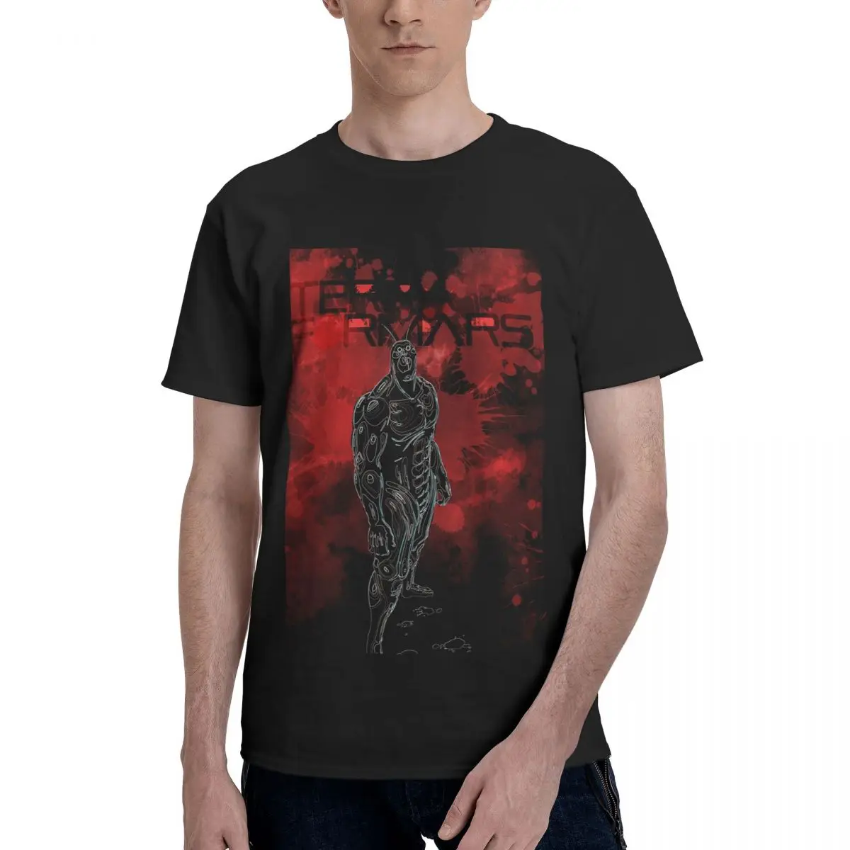 

Anime Cockroach Awakening Casual Men's Basic Short Sleeve T-Shirt men set R348 Graphic Cool Tops Tees