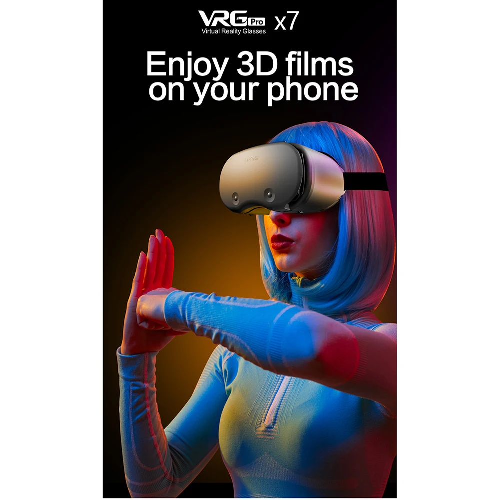 Pro X7 VR-гарнитура с регулируемым объективом высокой четкости VR-очки 3D игровой опыт