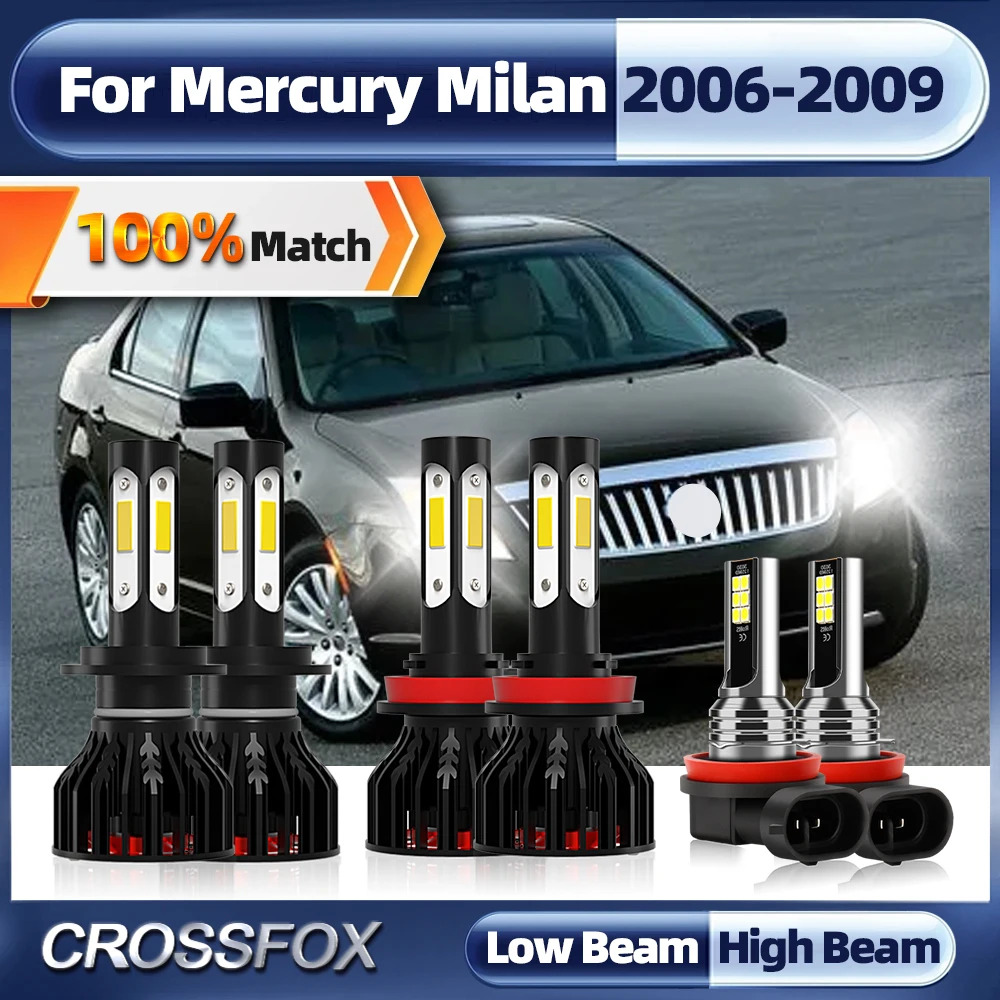 

60000LM H7 H11 LED Car Headlight Bulb 360W Canbus Car Light 12V 6000K White Turbo Lamp For Mercury Milan 2006 2007 2008 2009