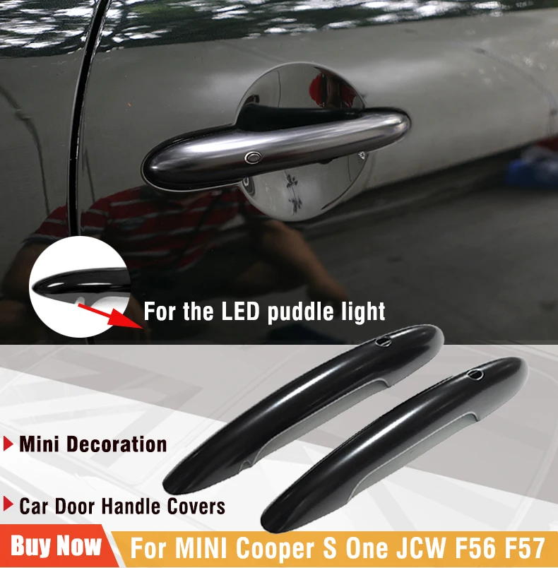 

2 шт. в наборе, глянцевая черная крышка для дверной ручки, наклейка, отделка для MINI Cooper S JCW F56 F57, автостайлинг, внешние детали, аксессуары