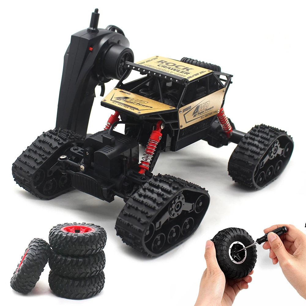 

4WD Radio Control Snowmobile 4x4 Drive Remote Control Toys Vehicle Off Road Boy Gift 2199-2 2.4Ghz Rock Crawler 1:16 RC Car