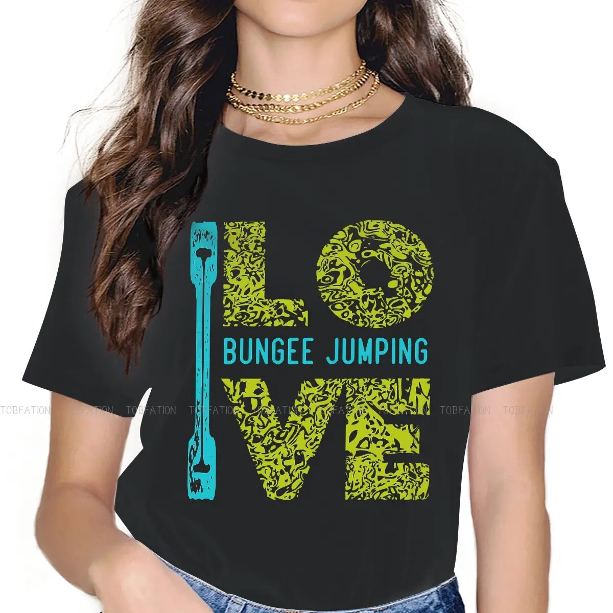 

I Love 4XL TShirt Bungee Jumping Jump Extreme Sport Style Streetwear Comfortable T Shirt Women Short Sleeve Special