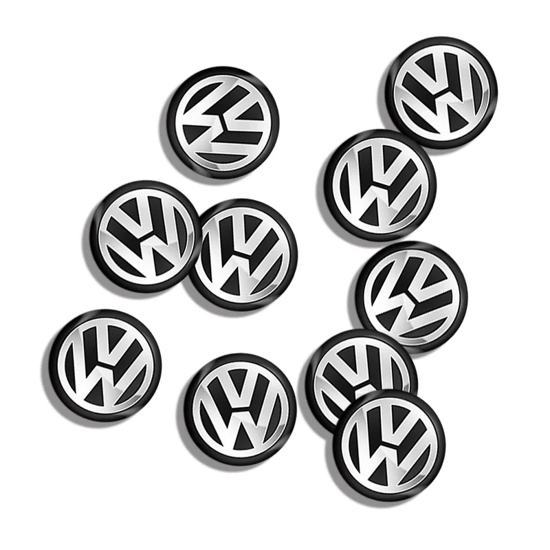 11mm Metal Car Emblem Remote Key Stickers Badge For Volkswagen VW Polo Golf 5 7 Passat Tiguan Arteon Jetta Beetle CC Taigo Caddy |