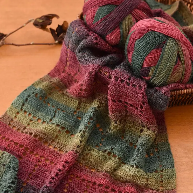 Duan окрашенная пряжа волшебный шар Радужная шерсть ручной работы DIY шаль шарф