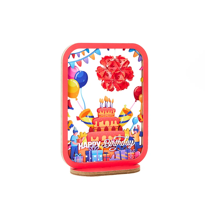 

Светодиодный Ночной светильник, 3D лампа для украшения торта на день рождения, с функцией резьбы по бумаге, питание от USB, для гостиной, спальн...