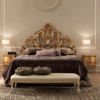 french villa full hollow solid wood carving bed king bed french vintage solid wood bed