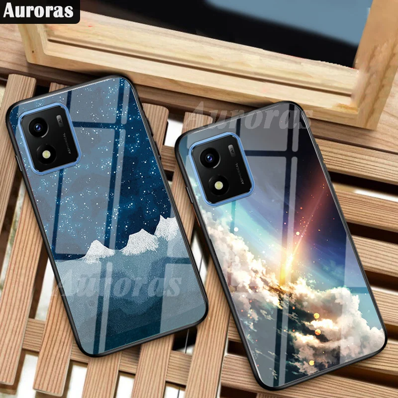 Чехол Auroras для VIVO Y01 Y21 чехол с полным покрытием из закаленного стекла