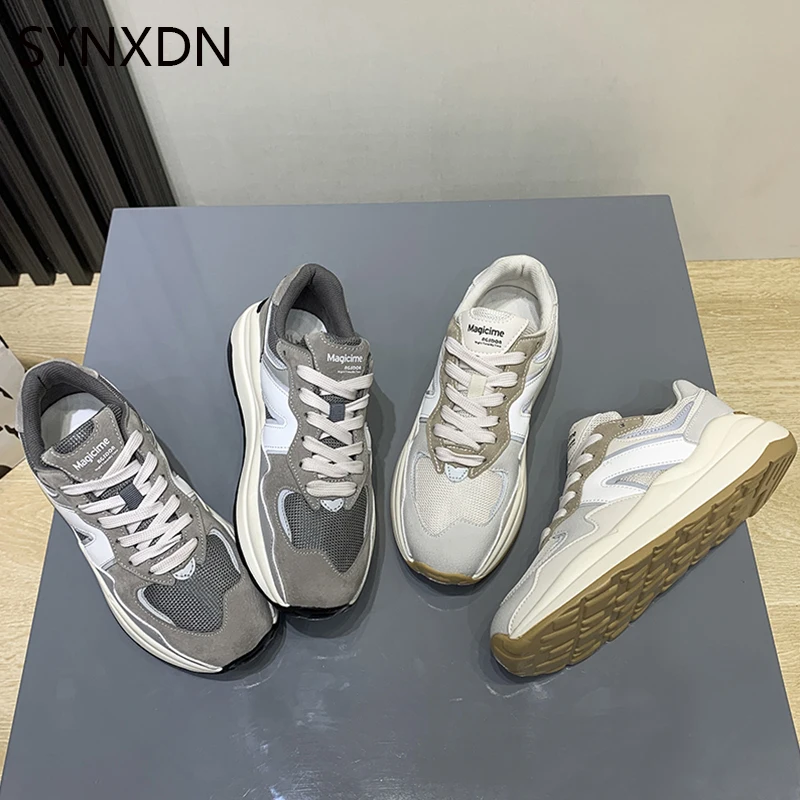 

SYNXDN Platform Women‘s Sneakers Casual Sport Breathable Mesh Athletic Ladies Basket Chaussure Femme Trainers Running Shoes