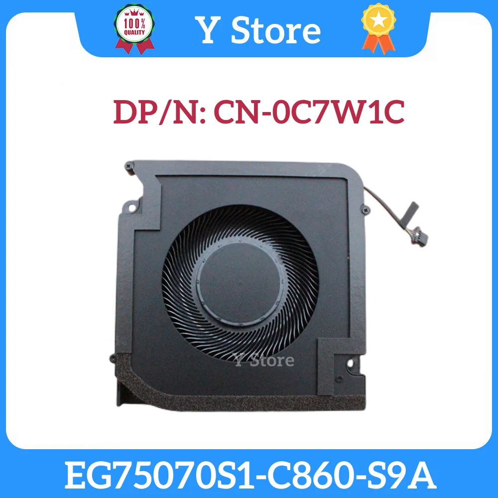 

Y Store New Original Laptop CPU Cooling Fan For Dell DC2800138S0 EG75070S1-C860-S9A DC5V 4-Pin 0C7W1C C7W1C Fast Ship