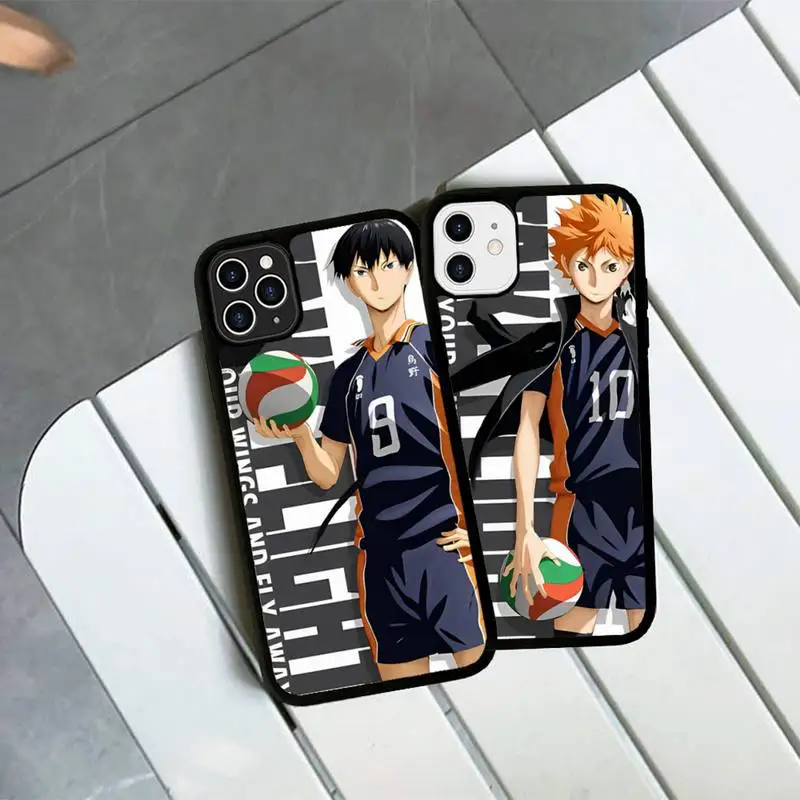 

Anime Haikyuu Love Volleyball Phone Case Silicone PC+TPU Case for iPhone 11 12 13 Pro Max 8 7 6 Plus X SE XR Hard Fundas