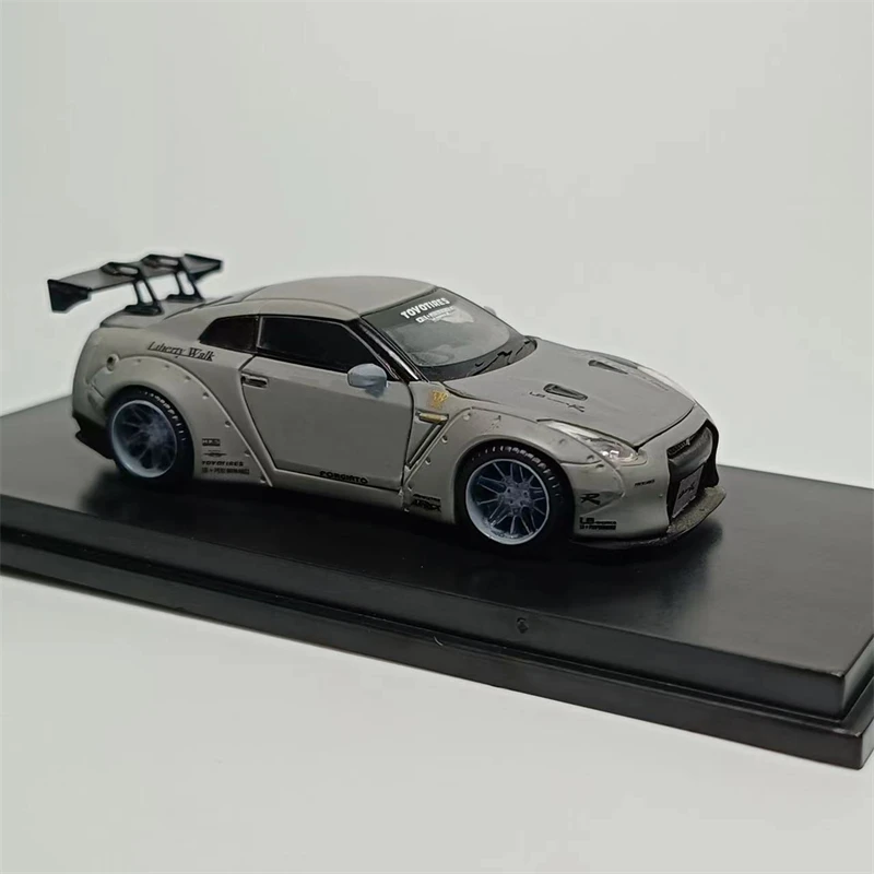 

OLD TIME 1:64 LBWK GTR R35 Diecast-Full Open fighter Gray limited 599 Model Car