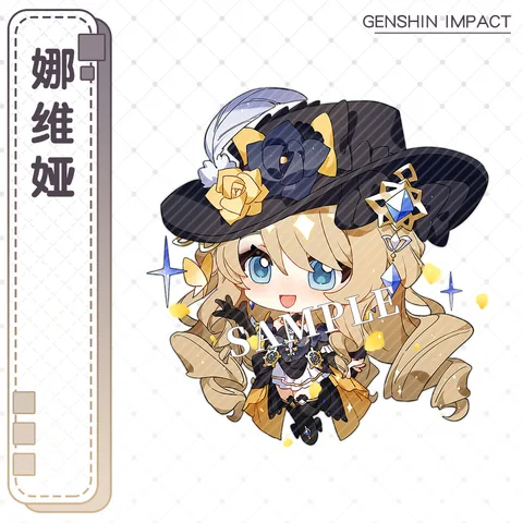 Genshin Impact Fontaine брелки акриловые 12 шт.