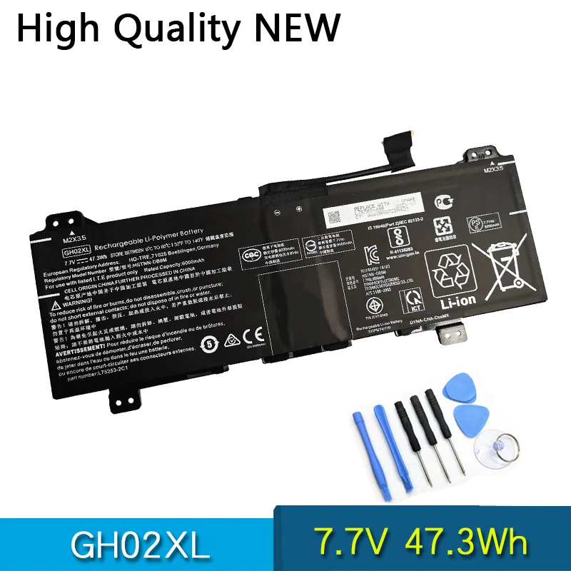 Новый аккумулятор GH02XL HSTNN-DB9M IB9C для Chromebook HP 14A-NA X360 14A-CA L75253-1D1 541 2C1 271 L75783-005