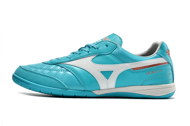Authentic Mizuno Creation MORELIA IC M8 Men's Sports Shoes Mizuno Outdoor Sneakers Aqua/White Color Size Eur 40-45