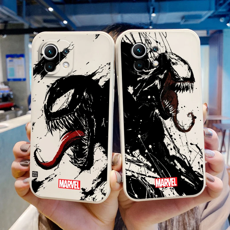 

Marvel Superhero venom cool Phone Case For Xiaomi Mi 13 12S 12 12T 12X 11i 11T 11 10 10S 10T Pro Lite Ultra Liquid Rope TPU