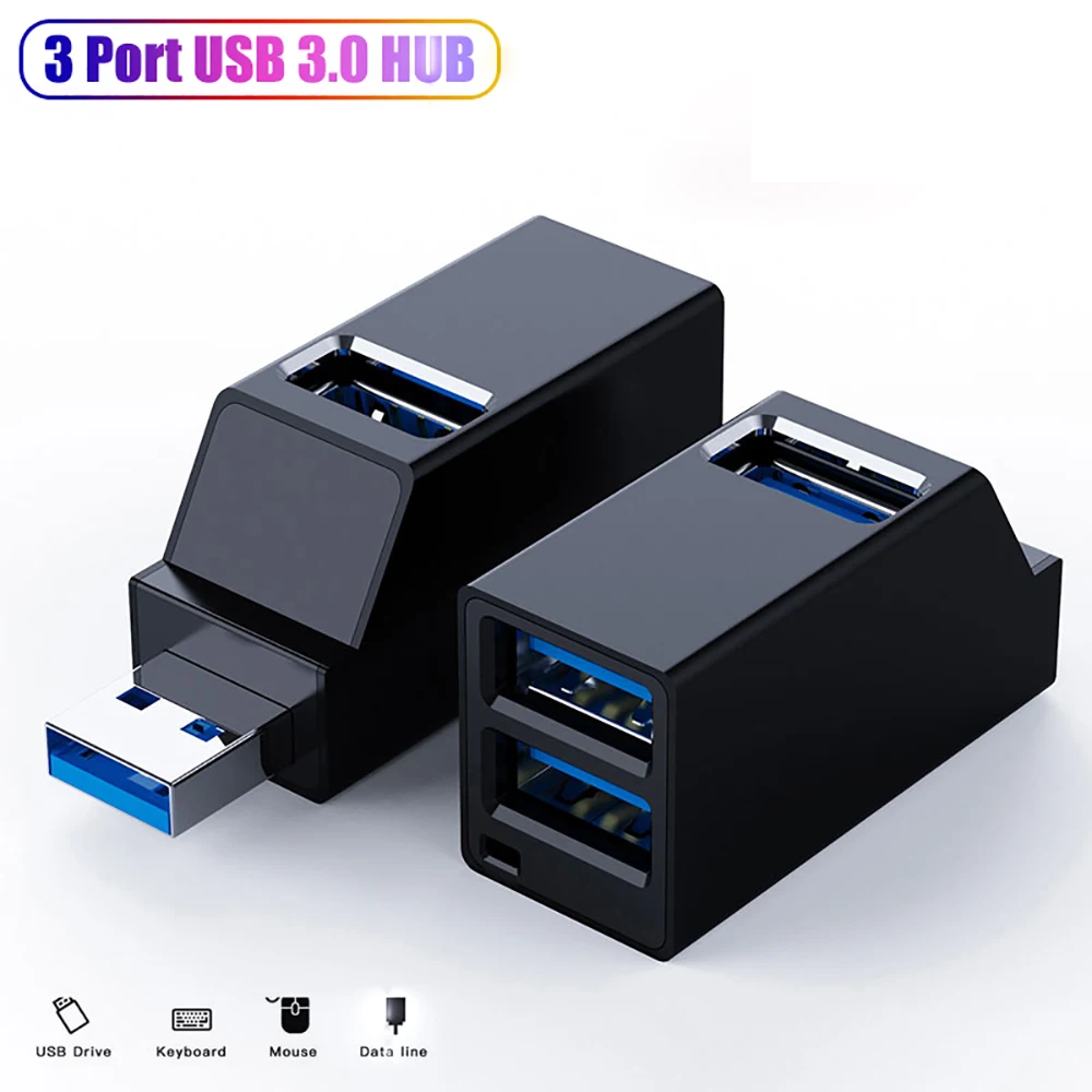 USB 3.0 хаб 3 порта чёрный