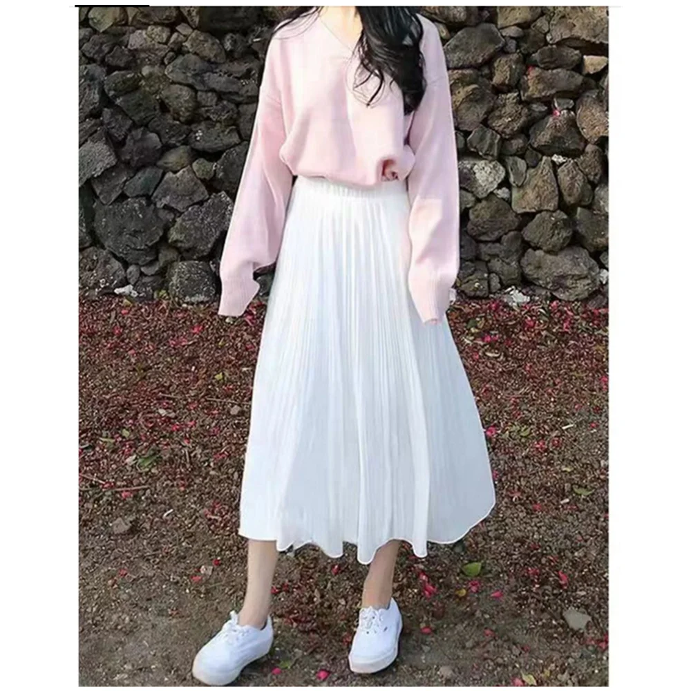 Женская юбка с надписью a новая коллекция 2021 тонкая белая шифоновая высокой