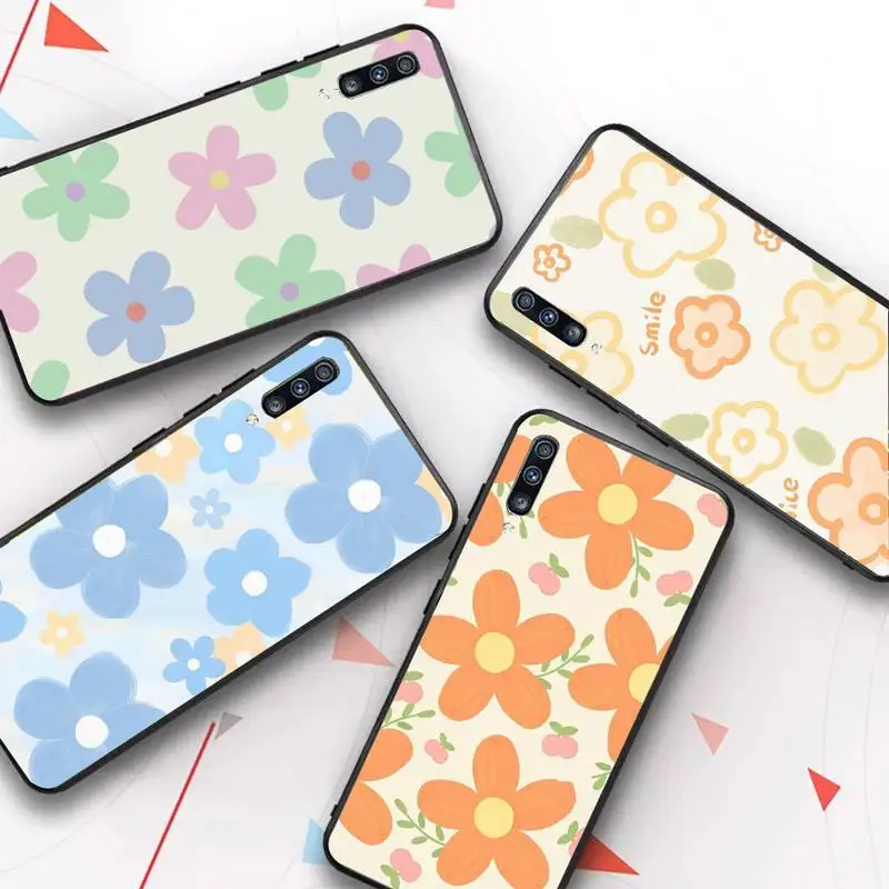 

Flowers Drawing Phone Case for Samsung A51 A30s A52 A71 A12 for Huawei Honor 10i for OPPO vivo Y11 cover
