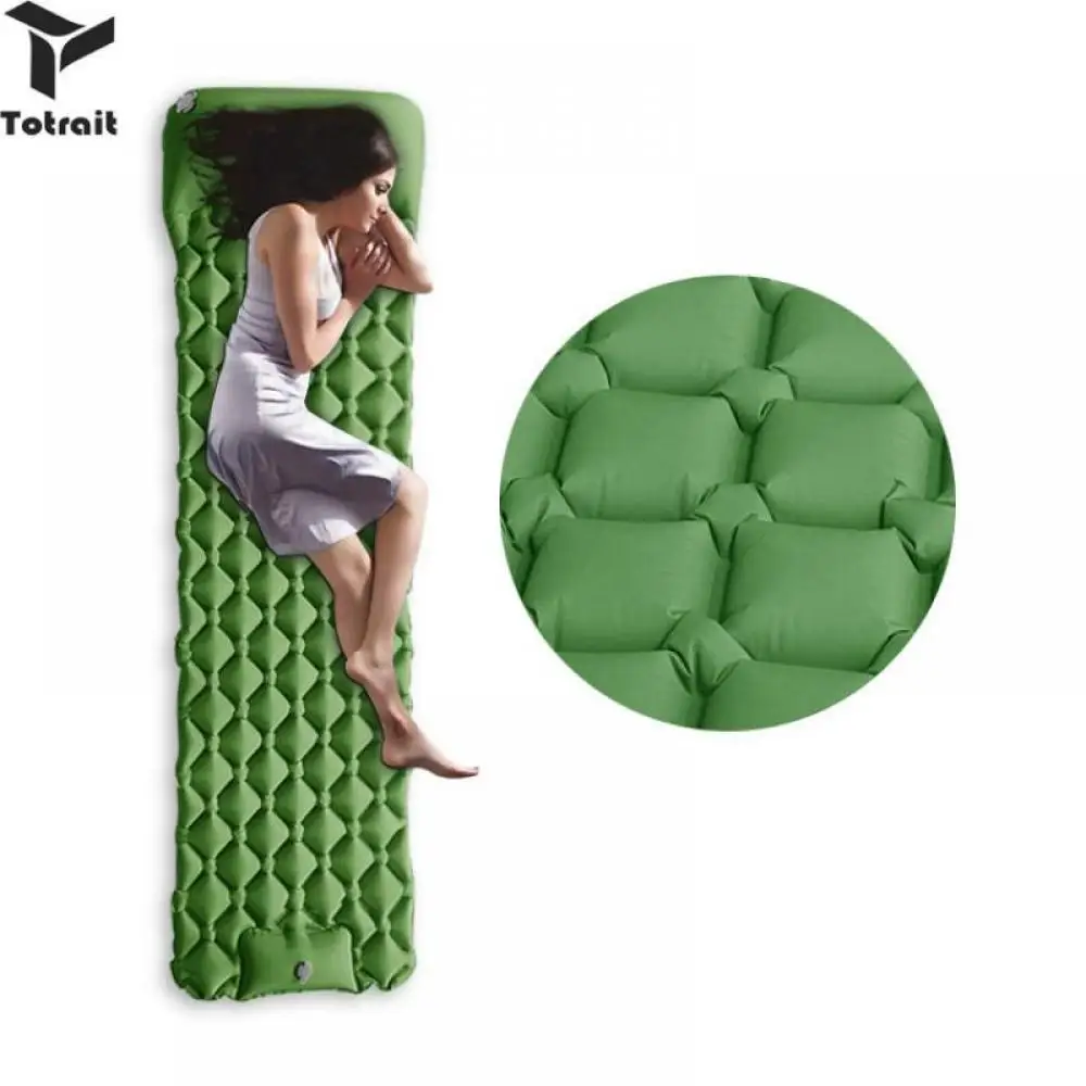 

TOtrait Camping Sleeping Pad Inflatable Air Mattresses Outdoor Mat Furniture Bed Ultralight Cushion Pillow