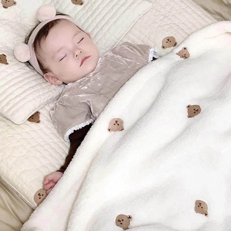 

Soft Winter Blanket Swaddling Blankets for Baby Newborn Bed Children's Bedding Flannel Warm Swaddle Envelope Stroller Wrap Bebe