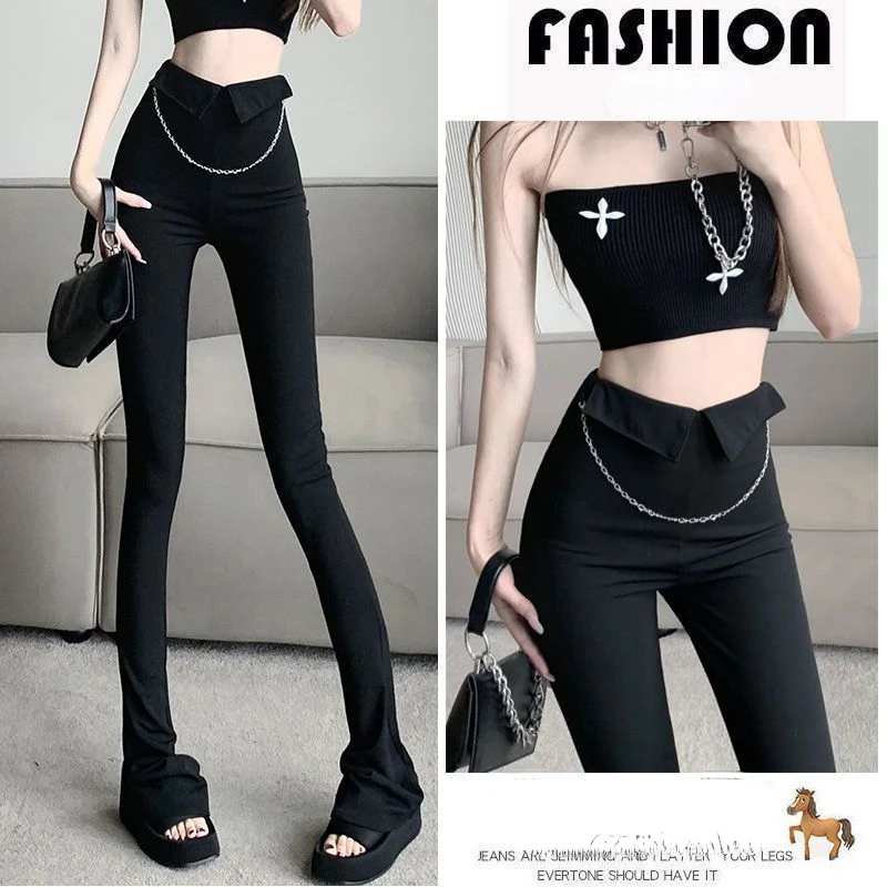 

Autumn Winter Warm Leggings for Women Fashion Slim Pants High Waist Strecth Thick Black Thin Skinny Legging Flare Trousers D64