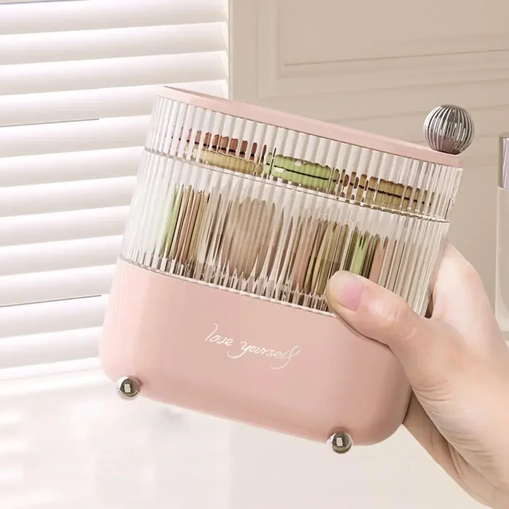 

360 Rotating Organizer Makeup for Multi-layered Storage Cosmetic Makeup Powder Box Dustproof Versatile With Box Organizer Degree