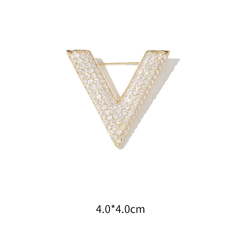 Металлическая брошь ICEYY в виде буквы цвет ассортименте