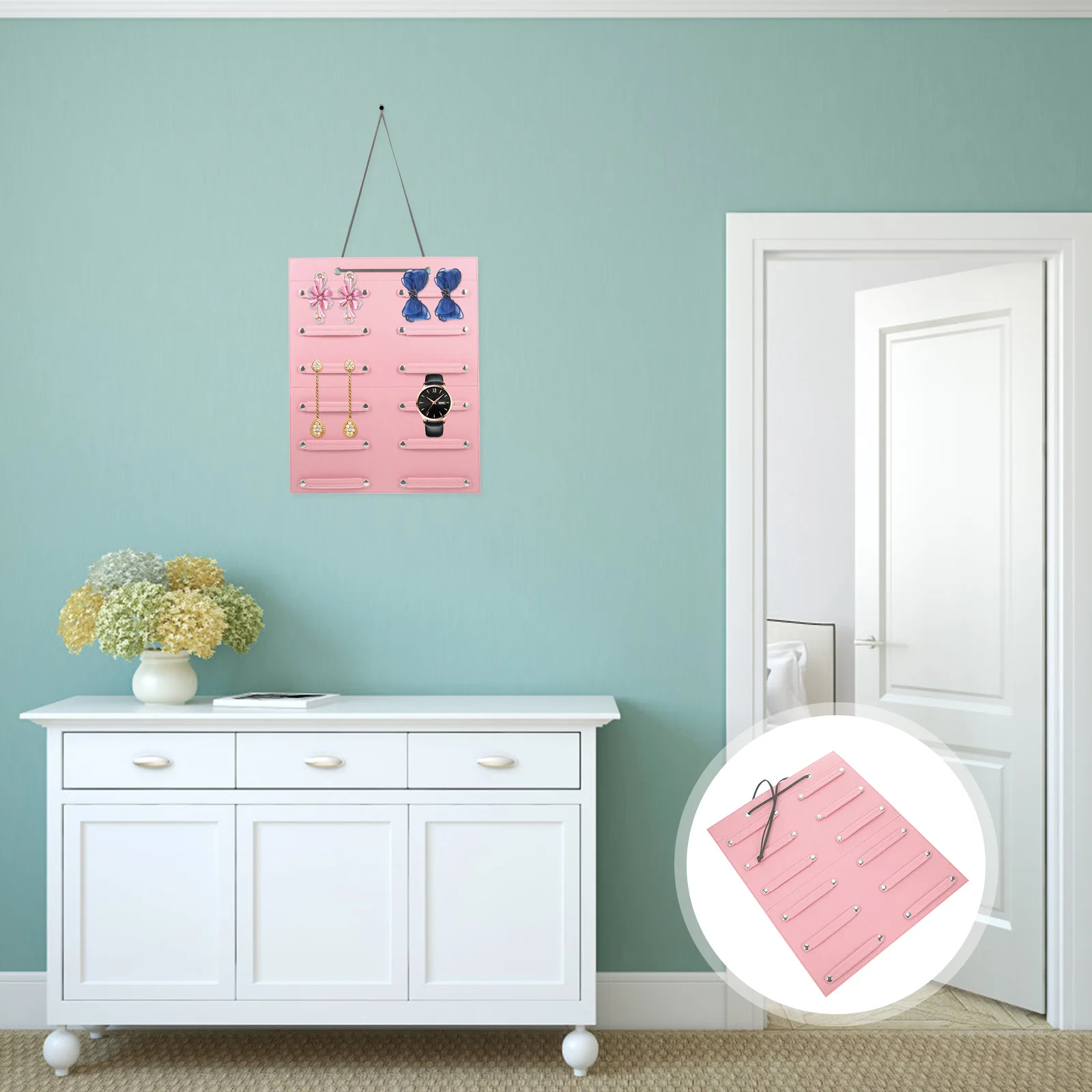 

Hairbands Storage Holder Bow Hanging Holder Hanging Organizer Hairband Pouch for Kids Room Bedroom Dorm