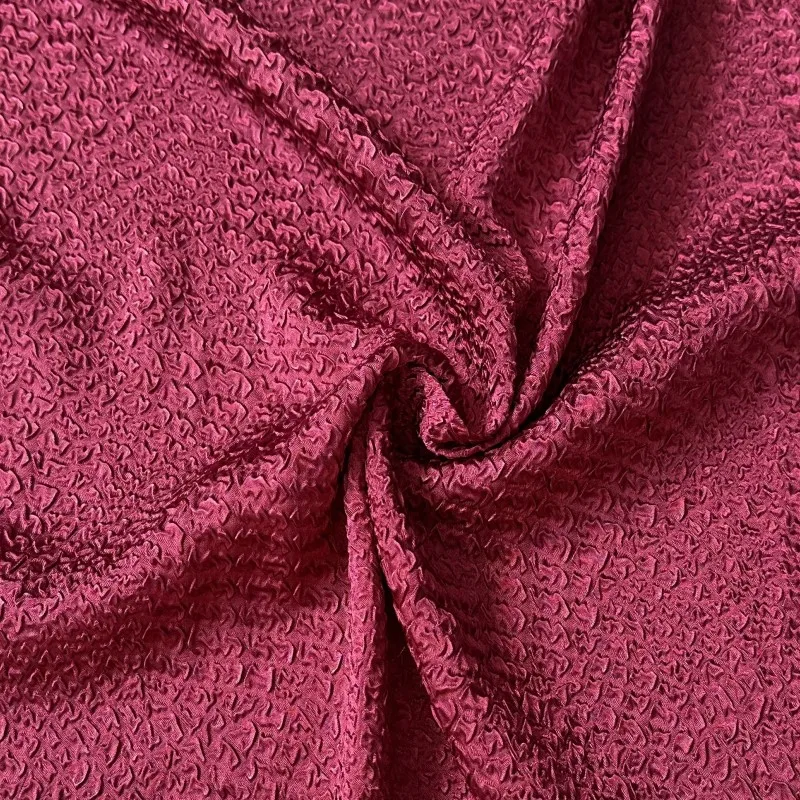 

NO77 2023 New Rose Three-dimensional Pleated Texture Fashion Satin Designer Fabric Women's Dress Suit Sewing Clothings