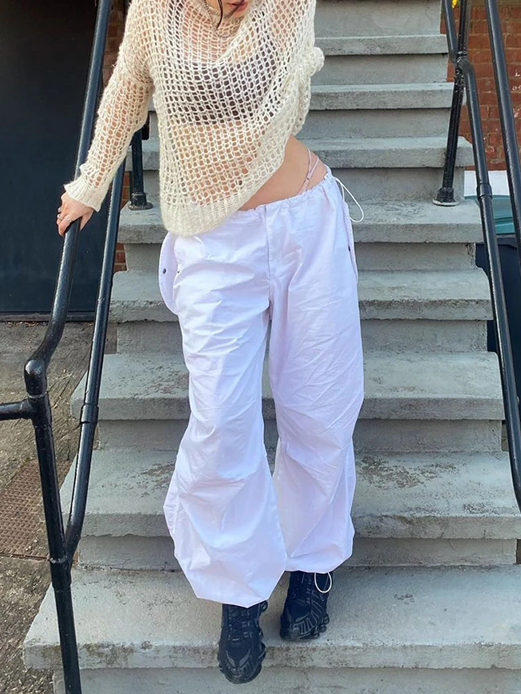 Cuteandpsycho Streetwear Joggers Baggy Trousers Loose Wide Leg Women Punk Sweatpants Chic Solid Fashion Vintage Pants Casual Y2K