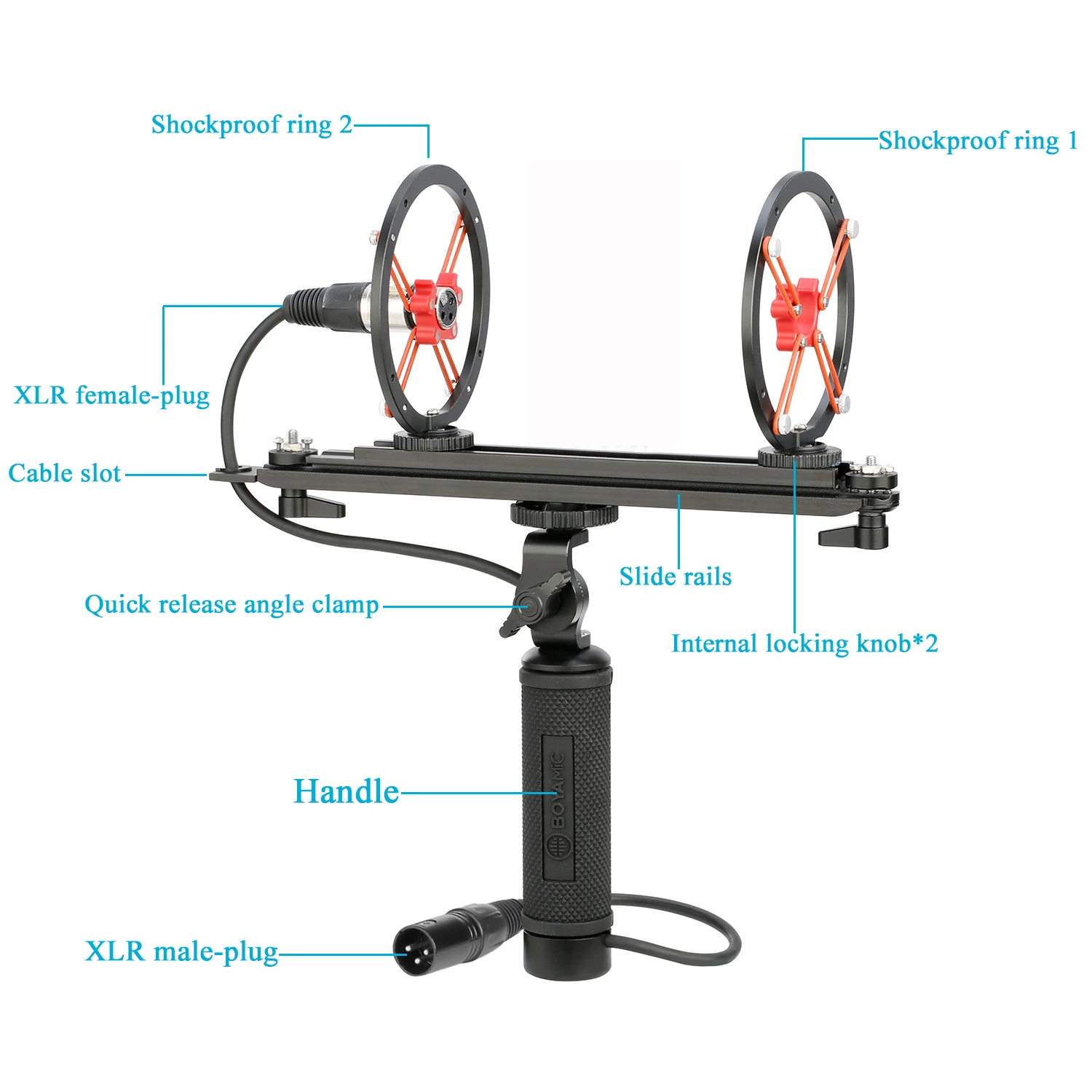 BOYA BY-WS1000 Microphones Blimp Windshield Suspension System for Shotgun Mic for Canon Nikon Sony DSLR Camcorder Recorder