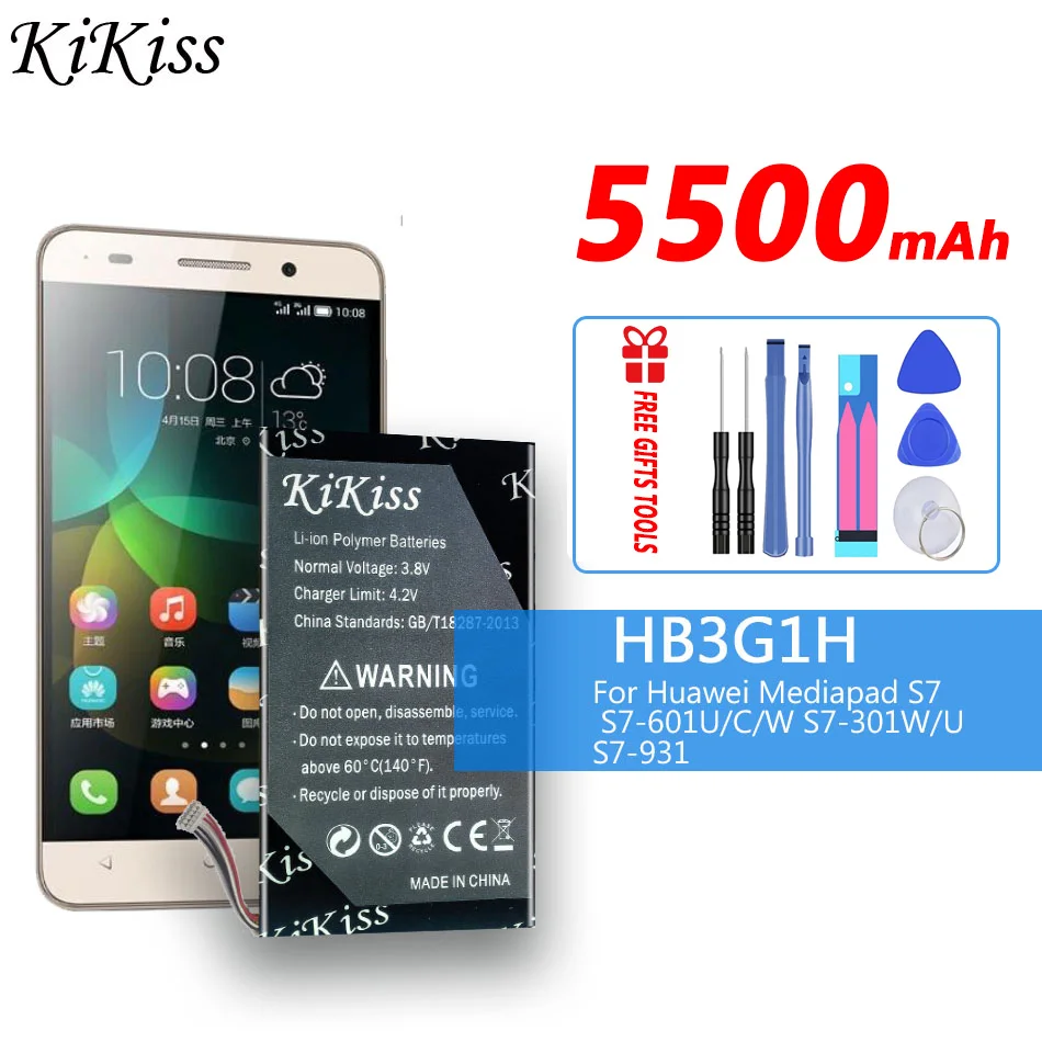 Аккумулятор HB3G1 на 5500 мА · ч для Huawei MediaPad 7 classic/MediaPad T1 0 дюйма/MediaPad T3 0/7 Lite |