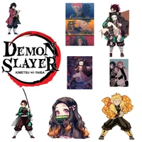 demon slayer anime japan stickers patches for clothing diy garment clothes hoodie cartoon custom heat transfer patch decor gift