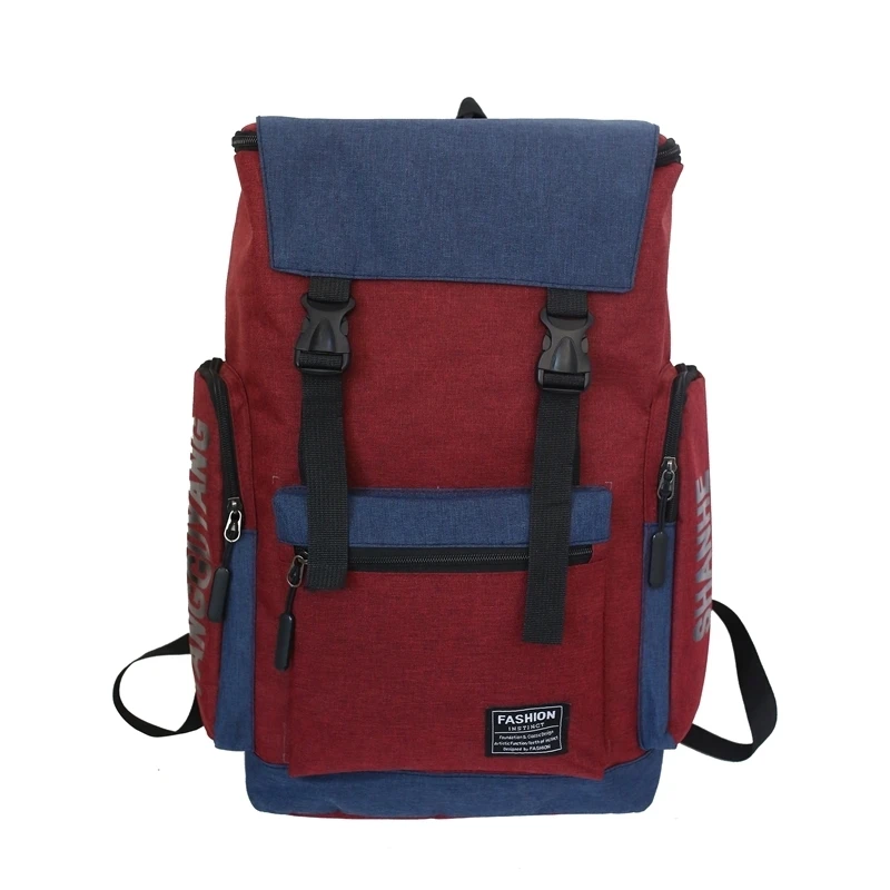 Уличный повседневный рюкзак для мужчин, красный Оксфордский Большой Студенческий школьный рюкзак для подростков, для мальчиков и девочек, ...