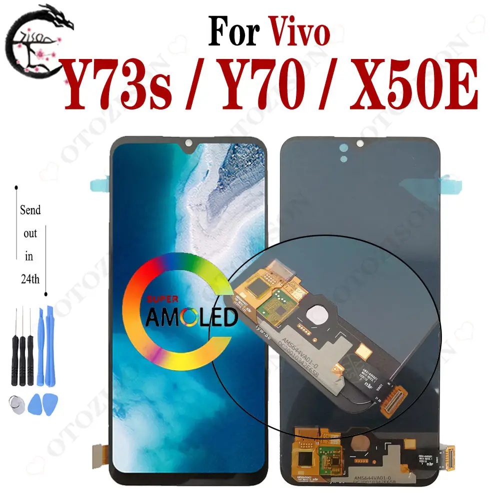 ЖК-дисплей Super AMOLED для Vivo Y73s, V2031A, дисплей Y70, экран X50e, V1930, ЖК-дисплей с сенсорным дигитайзером в сборе, запасные части, Протестировано, ОК