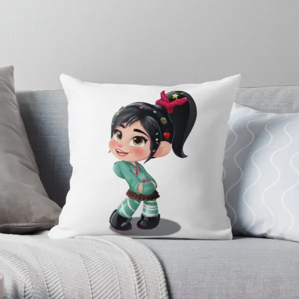 

Наволочка для подушки Vanellope с милым принтом в сборе, модная аниме подушка для комфортной спальни, в комплект не входит