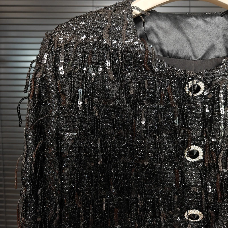 KBQ однотонные блестящие перья шикарные элегантные пальто для женщин с круглым