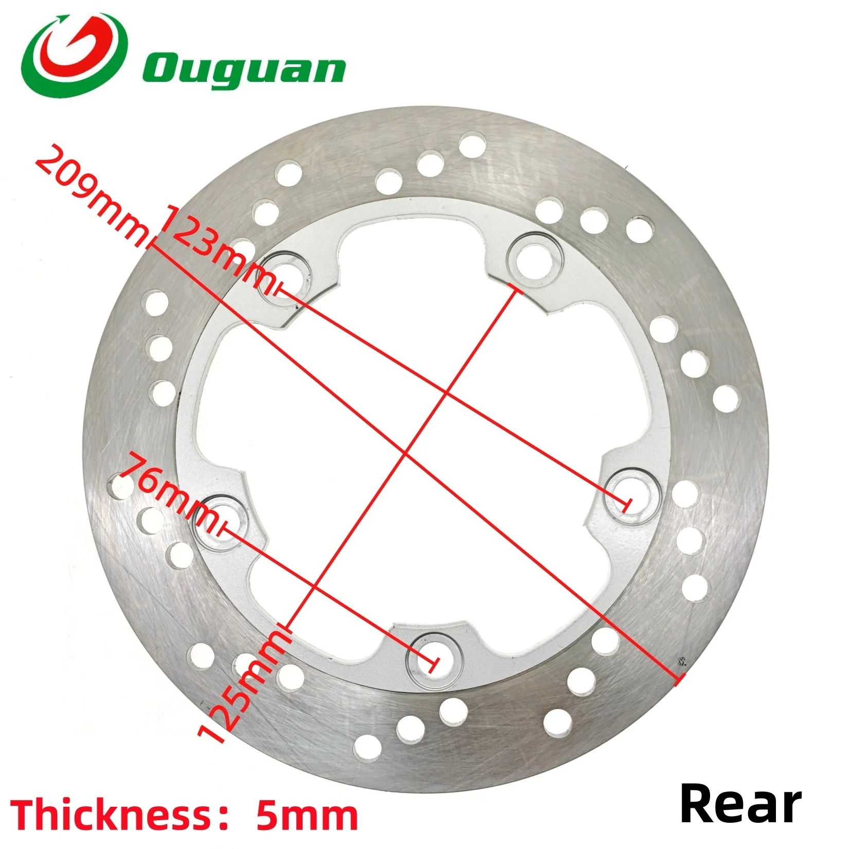 Фото Тормозные диски ouguan 260 мм/210 мм для Suzuki AN400 Burgman Skywave 03-19, AN650 02-13, AN250 03-09 (передний и задний) №3