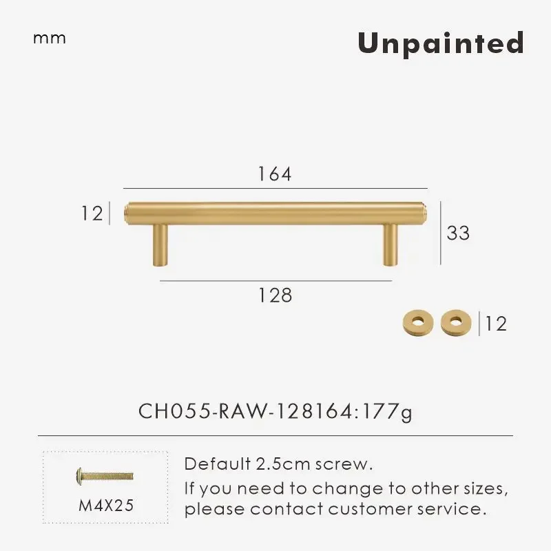 

Ручки для шкафов Nurlin из необработанной латуни
