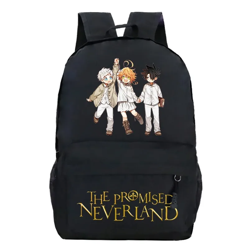 

Anime The Promised Neverland Backpack Students School Bags Boys Girls Bookbag Teens Travel Bagpack Laptop Rucksack Kids Mochila