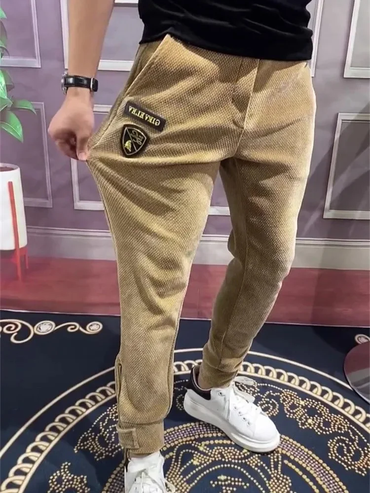 

Men's Plaid pants Outdoor Jogger Sweatpants Solid Color Casual Long trousers High Quality Brand Clothing