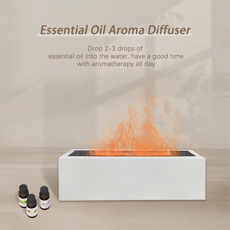 LOVAROMA H3 200ML High-End Flame Humidifier Oil Aromather USB Air Diffuser Ultrasonic Cool Misting Fogger Home Appliance NEWEST