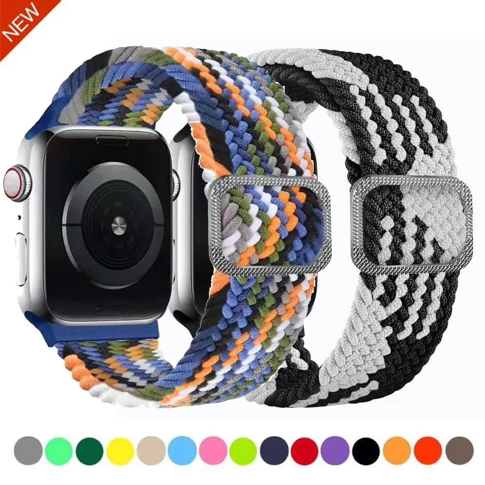 

Ремешок нейлоновый для Apple watch Ultra, удобный регулируемый эластичный браслет для iwatch 6 5 3 SE 44 мм 42 мм 40 мм, 49 мм 8 7 45 мм 41 мм