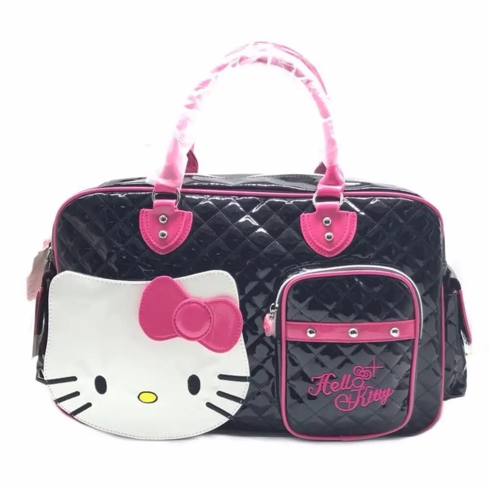 Sanrio handbag Bags for women Hello Kitty Bag Portable Crossbody Pu Glossy Travel Bag Girls Fashion Travel Bag hand bag