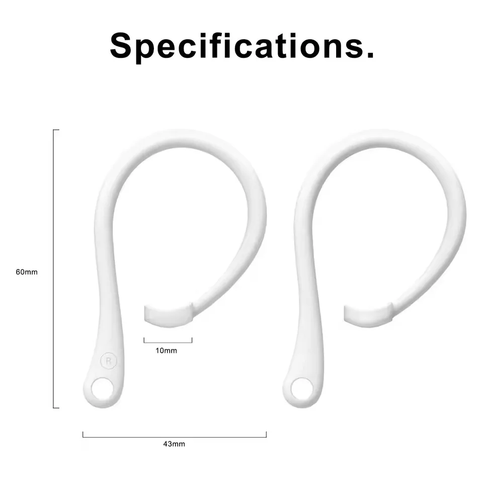 Силиконовый Ушной крючок для наушников Airpods 1/2 цвет в ассортименте