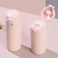 Vacuum Bottle Reusable Water Bottle Portable Long Term Insulation  Fashion Flip Top Lid Thermal Water Bottle
