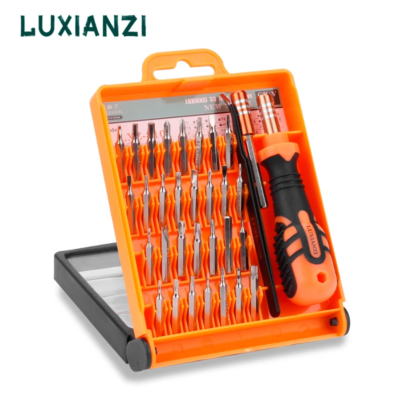 

LUXIANZI 33 In 1 Precision Screwdriver Set Torx Slotted Hex Magnetic Repair Tool Kit Box For Phone Laptop Repair Tools Kit