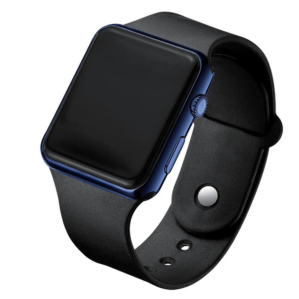 Часы наручные для мужчин и женщин повседневные спортивные светодиодные