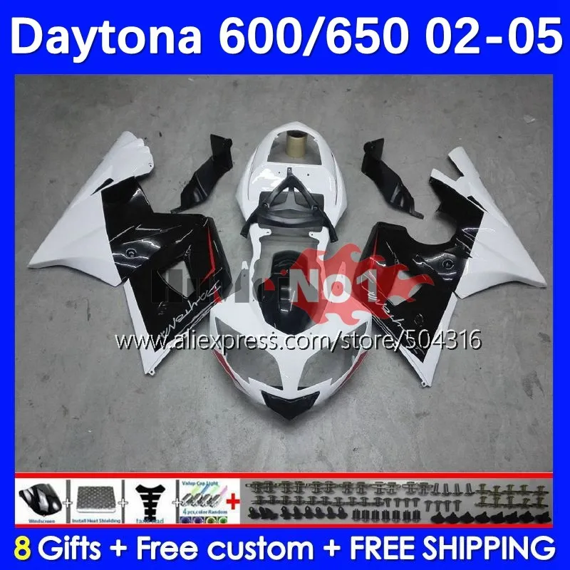 

Body Kit For Daytona600 Daytona 650 600 Daytona650 102MC.27 Daytona 600 650 02 03 04 05 2002 2003 2004 2005 Fairing white glossy