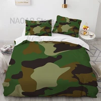 camouflage bedding set for bedroom soft bedspreads comefortable duvet cover quality quilt cover and pillowcase